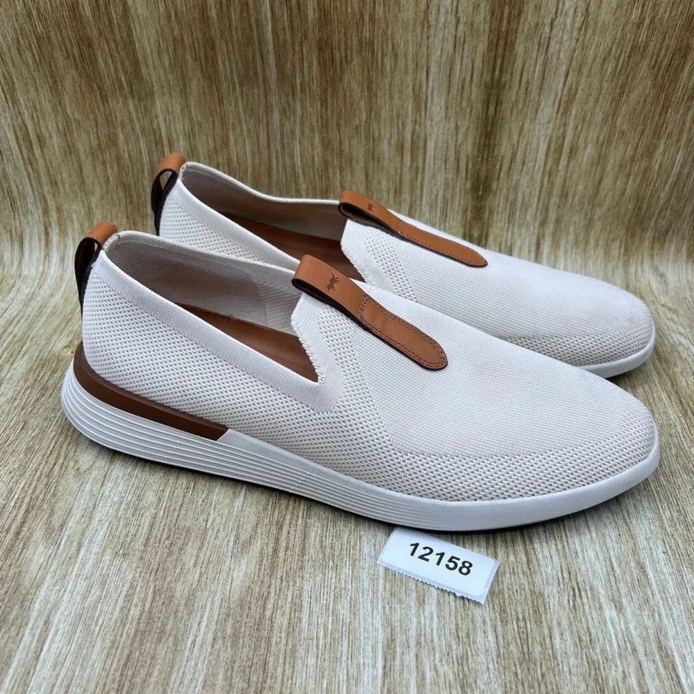 Wolf & Shepherd SwiftKnit Loafer Men's Size 12 White Tan Slip On Breathable